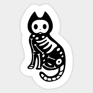 Skeleton cat Sticker